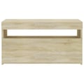 Miniatyrbilde 7 av 11: vidaXL TV-benk med LED-lys sonoma eik 75x35x40 cm