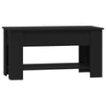 Miniatyrbillede 4 af 9: vidaXL sofabord 101x49x52 cm konstrueret træ sort