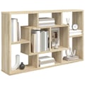 Miniatyrbilde 5 av 8: vidaXL Vegghylle sonoma eik 85x16x52,5 cm konstruert tre