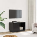 Miniatyrbillede 2 af 11: vidaXL tv-bord 74x35x44 cm massivt fyrretræ sort