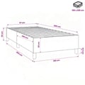 Miniatyrbillede 10 af 10: vidaXL Boxspring sengeramme Mørkegrå 100x200 cm Stof