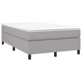 Miniatyrbillede 4 af 10: vidaXL Boxspring sengeramme Lysegrå 120x200 cm Stof
