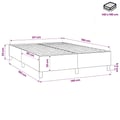 Miniatyrbillede 10 af 10: vidaXL Boxspring sengeramme 140x190 cm stof mørkegrå