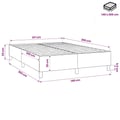 Miniatyrbillede 10 af 10: vidaXL Boxspring sengeramme 140x200 cm stof mørkegrå