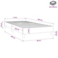 Miniatyrbillede 10 af 10: vidaXL Boxspring sengeramme Mørkegrå 80x200 cm Stof