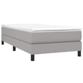 Miniatyrbillede 4 af 10: vidaXL Boxspring sengeramme Lysegrå 90x200 cm Stof