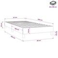 Miniatyrbillede 10 af 10: vidaXL Boxspring sengeramme 90x200 cm stof blå