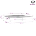 Miniatyrbillede 10 af 10: vidaXL Boxspring sengeramme 180x200 cm stof sort