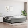 Miniatyrbillede 3 af 10: vidaXL Boxspring sengeramme 160x200 cm stof mørkegrå