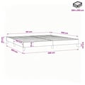Miniatyrbillede 10 af 10: vidaXL Boxspring sengeramme 200x200 cm stof sort