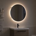 Pikkukuva 5 / 11: vidaXL Kylpyhuonekaappi ja pyöreä peili LED-valot valk. 47x47x17,5 cm