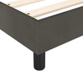 Miniatyrbild 8 av 11: vidaXL Ramsäng med madrass mörkgrå 120x200 cm sammet