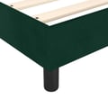 Miniatyrbillede 8 af 11: vidaXL kontinentalseng med madras 160x200 cm fløjl mørkegrøn