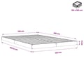 Miniatyrbillede 9 af 9: vidaXL sengeramme 120x190 cm Small Double massivt fyrretræ hvid