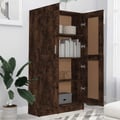 Miniatyrbilde 3 av 9: vidaXL Bokhylle røkt eik 82,5x30,5x150 cm konstruert tre