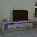 Miniatyrbild 2 av 11: vidaXL Tv-bänk med LED-belysning betonggrå 260x36,5x40 cm