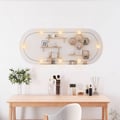 Miniatyrbillede 3 af 11: vidaXL vægspejl med LED-lys 25x60 cm oval glas