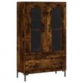 Miniatyrbilde 1 av 11: vidaXL Highboard røkt eik 69,5x31x115 cm konstruert tre
