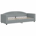 Miniatyrbillede 5 af 11: vidaXL daybed med udtræk og skuffer 80x200 cm stof lysegrå