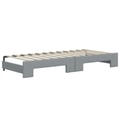 Miniatyrbillede 6 af 11: vidaXL daybed med udtræk og skuffer 80x200 cm stof lysegrå