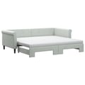 Miniatyrbillede 3 af 11: vidaXL daybed med udtræk og madras 90x200 cm velour lysegrå
