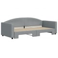 Miniatyrbillede 4 af 11: vidaXL daybed med udtræk 90x200 cm stof lysegrå