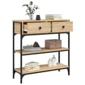 Miniatyrbilde 5 av 11: vidaXL Konsollbord sonoma eik 72,5x25x75 cm konstruert tre