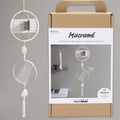 Miniatyrbild 1 av 6: DIY Pysselkit - Makramé Mobil Med Kristaller - Grå, Off White