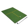 Pikkukuva 1 / 6: Golf-iskumatto, jossa 2 kumia, 2 linjausmailaa ja 6 T-asentoa, 152 x 117 cm, paksuus 27 mm