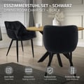 Miniatyrbild 4 av 10: Uppsättning med 2 matsalsstolar vardagsrumsstolar köksstol stoppad stol sammet