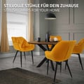 Miniatyrbillede 6 af 10: Sæt med 4 stole Spisestuestole Køkkenstol Stuestole Polstret stol Velvet