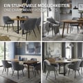 Miniatyrbild 6 av 10: Uppsättning med 6 matsalsstolar antracit vardagsrumsstolar köksstol PU-imitationsläder