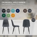 Miniatyrbild 8 av 10: Matstol set om 4 antracit konstläderklädsel med metallben inkl. montering material ML-Design