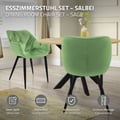 Miniatyrbild 3 av 10: Uppsättning med 6 matsalsstolar stoppad stol vardagsrumsstolar köksstol sammet