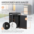 Miniatyrbild 3 av 9: Papperskorgsbox med planteringstak för 1 behållare upp till 240L 68x80x124 cm lärkutseende stål ML-design