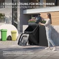 Miniatyrbild 5 av 10: Papperskorg med planteringslucka för 1 soptunna upp till 240L 68x80x124 cm stål i rostfri look ML-design
