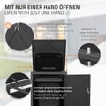 Miniatyrbillede 4 af 10: Affaldsspand til 1 spand op til 240L 68x80x116,3 cm antracit/rust-look stål ML-design