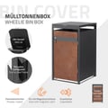 Pikkukuva 2 / 10: Roskakori 1 roskakori enintään 240L 68x80x116,3 cm antrasiitti/ruosteen näköinen teräs ML-muotoilu