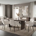 Miniatyrbild 10 av 10: Uppsättning med 6 matsalsstolar Vardagsrumsstol Köksstol Fåtölj Designstol