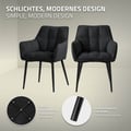 Miniatyrbild 4 av 10: Set om 2 matsalsstolar Vardagsrumsstol Köksstol Fåtölj Designstol