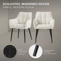 Miniatyrbild 4 av 10: Set om 2 matsalsstolar Vardagsrumsstol Köksstol Fåtölj Designstol