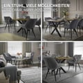 Miniatyrbillede 7 af 10: Sæt med 6 spisestuestole stue stole køkkenstol polstret stol fløjl