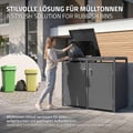 Miniatyrbild 5 av 10: Soptunna för 2 soptunnor upp till 240 liter antracit stål ML design