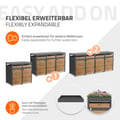 Miniatyrbild 7 av 10: Papperskorg för 2 papperskorgar upp till 240L 132x80x116,3 cm antracit/ek-look stål ML-design
