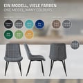 Miniatyrbild 8 av 10: Matstol set om 6 antracit med konstläderklädsel och stålben Köksstol med ryggstöd ML-design