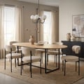 Miniatyrbild 9 av 9: ML-Design matsalsstolar set om 6, köksstol i teddy tyg brun, vardagsrumsstol med ryggstöd, stoppade stolar med svarta metallben, ergonomisk lounge