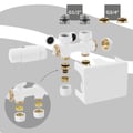 Miniatyrbillede 9 af 9: Badeværelse radiatorer med universel tilslutning tilslutning sæt inkl. Termostat ECD Germany Model Sahara 400 x 800 mm hvid lige med medium