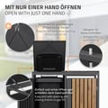 Miniatyrbild 4 av 10: ML-Design Avfallskärlsbox 2 kärl 240L 132x80x116;3cm Antracit-Ekoptik; Stål; väderbeständig; Låsbar avfallskärlsförklädnad; Fällbart lock/2 dörrar;
