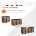 Miniatyrbild 7 av 10: ML-Design Avfallskärlsbox 2 kärl 240L 132x80x116;3cm Antracit-Ekoptik; Stål; väderbeständig; Låsbar avfallskärlsförklädnad; Fällbart lock/2 dörrar;