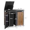 Miniatyrbild 8 av 10: ML-Design Avfallskärlsbox 2 kärl 240L 132x80x116;3cm Antracit-Ekoptik; Stål; väderbeständig; Låsbar avfallskärlsförklädnad; Fällbart lock/2 dörrar;